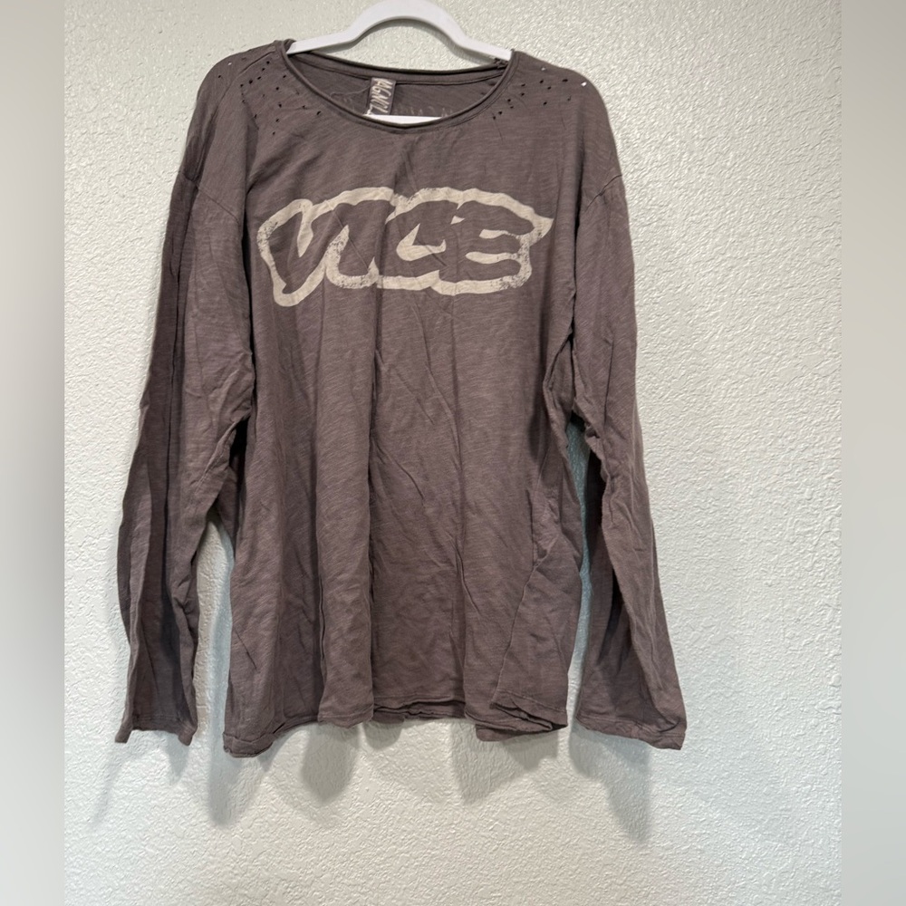 Magnolia Pearl Charcoal Long Sleeve Shirt with Vice Logo